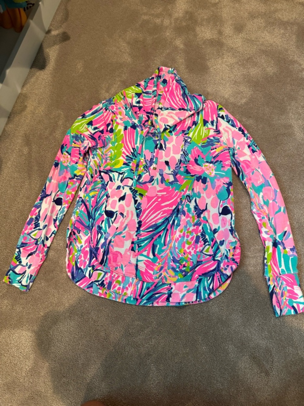 Lilly Pulitzer Pink Floral Multicolor Pullover